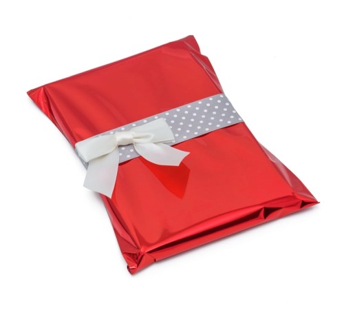 Metalizowany woreczek z folii PP w kolorze czerwonym