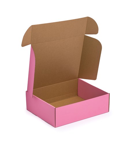 Różowy karton wykrojnikowy 220x205x70 mm