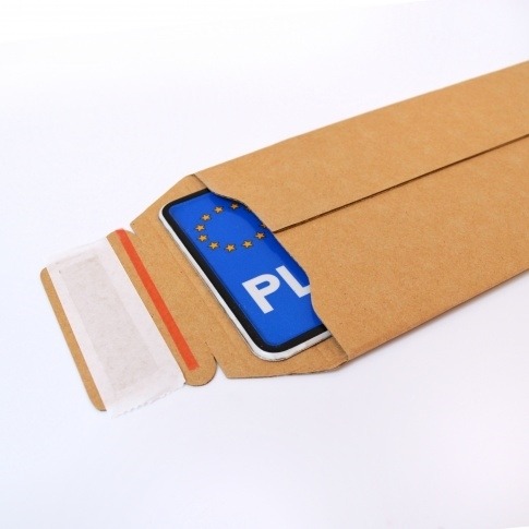 Koperta kartonowa na tablice rejestracyjne 145x590mm