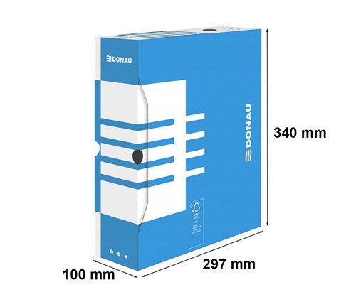 Pudło archiwizacyjne 100x340x297 A4 Niebieskie