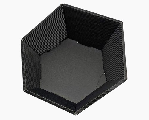 Kosz prezentowy karbowany czarny Duży 245x290