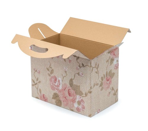 Pudełko z uchwytem F217 300x180x220 ozdobne kwiaty