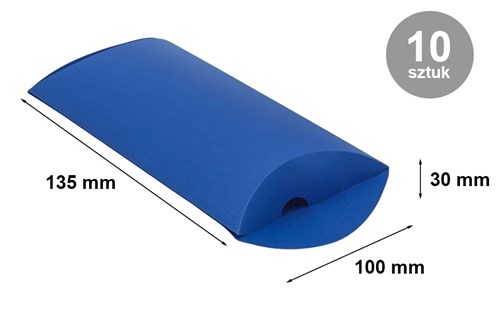 Pakiet Pudełko ozdobne Poduszka 135x100x30 Niebieski S 10szt