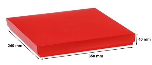 Pudełko Laminowane 350x240x40mm Czerwone
