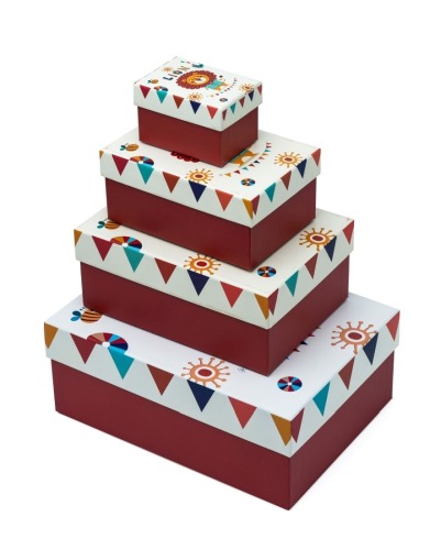 Zestaw Pudełek prostokąt LION (4 szt)