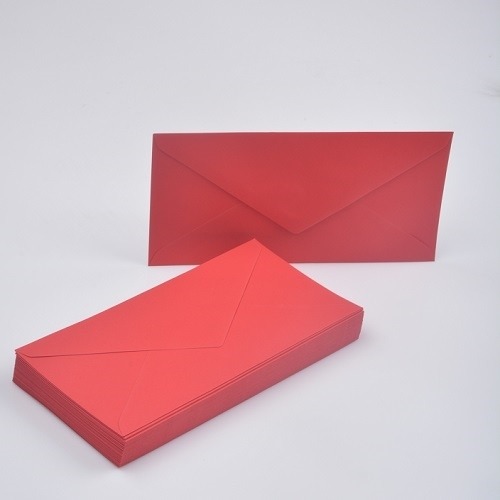 Koperty ozdobne DL CZERWONE 220x110mm 50szt