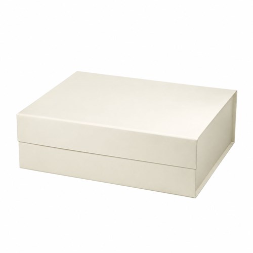 Pudełko magnetyczne prezentowe A4 w kolorze kości słoniowej, 330x255x200 mm