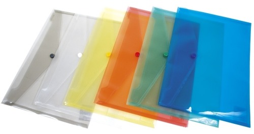 Teczka kopertowa DONAU PP A4 zatrzask transparentna, 12szt.