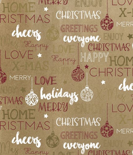 Torba papierowa świąteczna KRAFT 340x140x395mm ŻYCZENIA