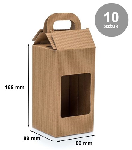 Pudełka karbowane na 1 słoik o poj. 0,9l 89x89x168mm 10szt