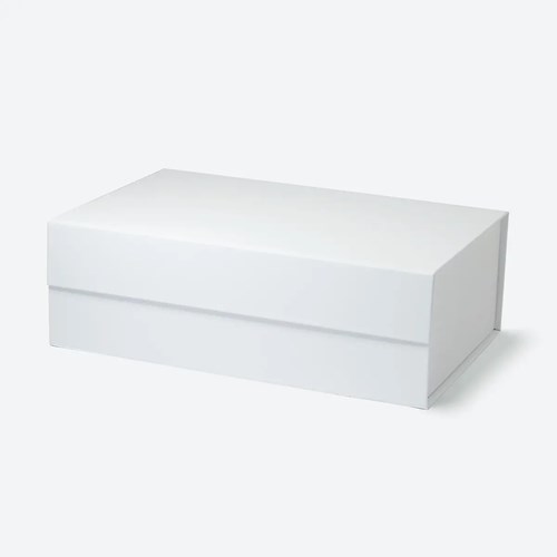 Eleganckie białe pudełko magnetyczne 305×203×102 mm