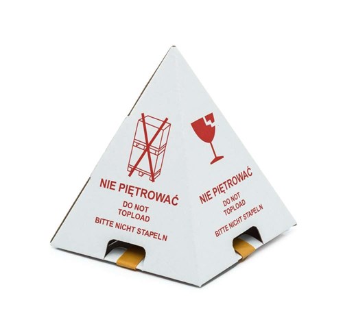 PAKIET - Stożek Ostrzegawczy 195x260mm Biały 10szt