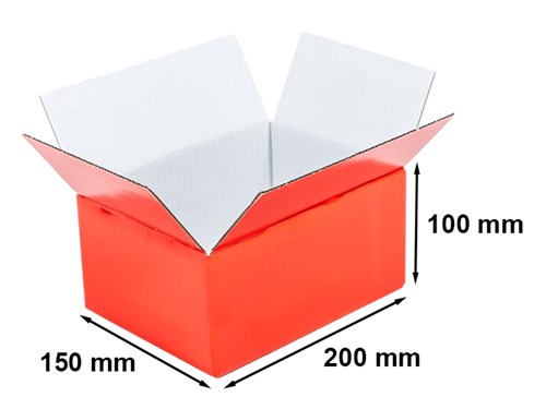 Karton Klapowy 200x150x100mm(zew)Czerwony B400