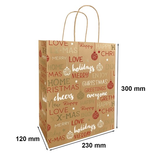 Torba papierowa kraft 230x120x300 mm – ekologiczna i uniwersalna torba z uchwytem