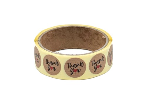 Naklejki okrągłe Kraft Fi25mm Thank You 4 - 200szt