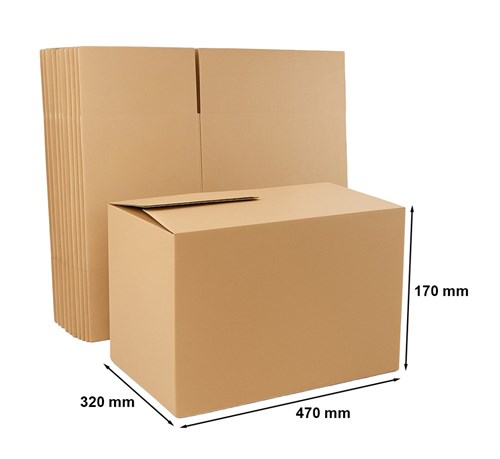Kartony Klapowe 470x320x170mm, 10 sztuk