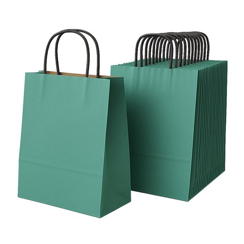 Pakiet - Torba papierowa na prezent 180x80x225 / ZIELONA 10 szt