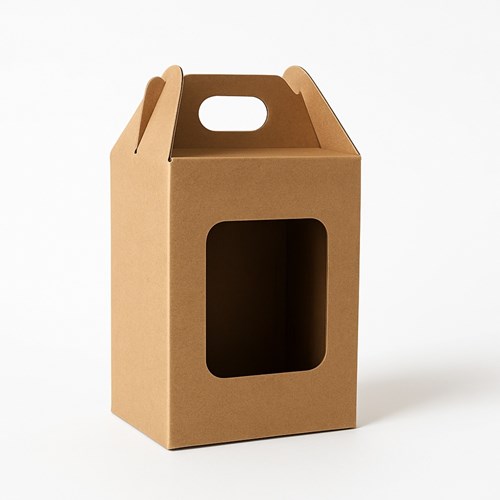 Karton wykrojnikowy z oknem 90x90x130mm na 1 słoik miodu FEFCO 217