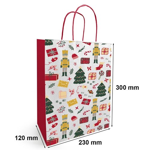 Torba papierowa świąteczna NOELLA 230x120x300mm