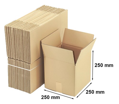 Kartony Klapowe 250x250x250mm BC580, 100 sztuk