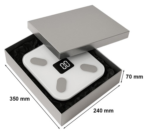 Pudełko Laminowane 350x240x70mm Srebrne A4