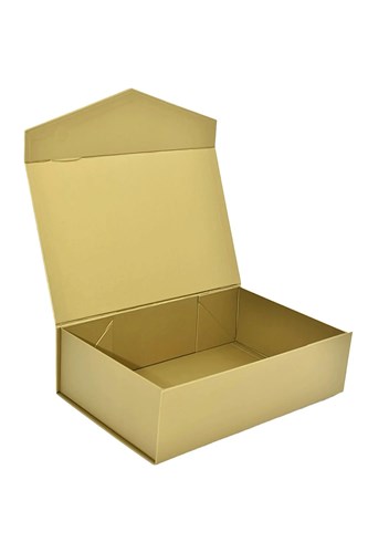 Pudełko Magnetyczne Złote 350x250x100mm Trójkątne Zamknięcie Na Magnes