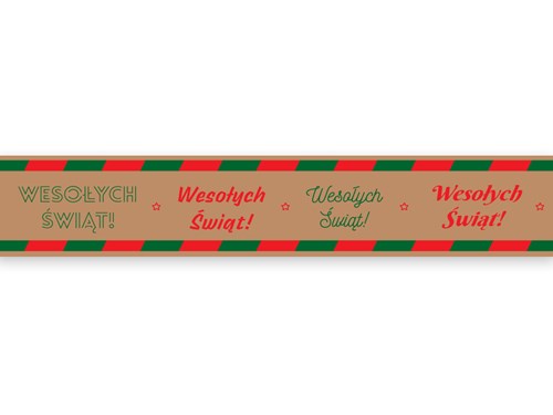 Taśma Świąteczna Papierowa WŚx4 48mm/50m