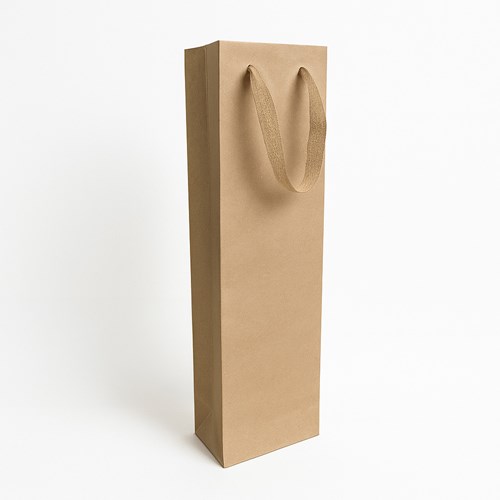 Torba na wino 1 butelka 95x91x385 BRĄZOWA