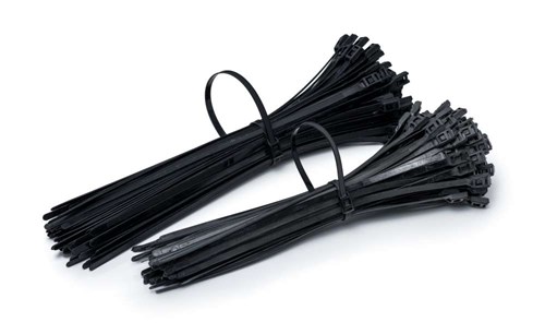 Opaska Zaciskowa z płaską klamrą 350/7 mm Czarna