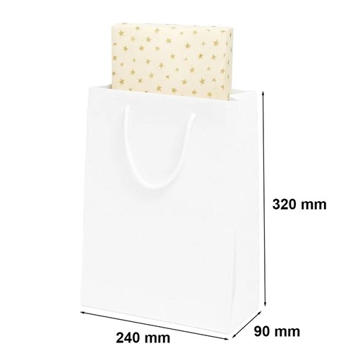 Elegancka Torba Papierowa Biała 