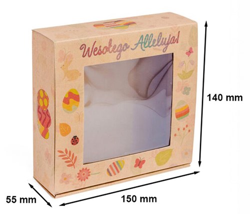 Karton z okienkiem WESOŁEGO ALLELUJA 150x140x55mm