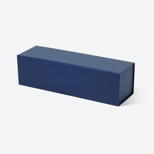 Granatowe pudełko magnetyczne na jedną butelkę wina 360 × 110 × 105 mm