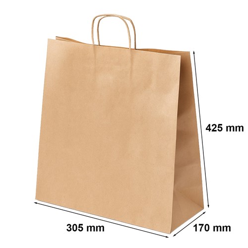 Torba Papierowa Brązowa Gładka