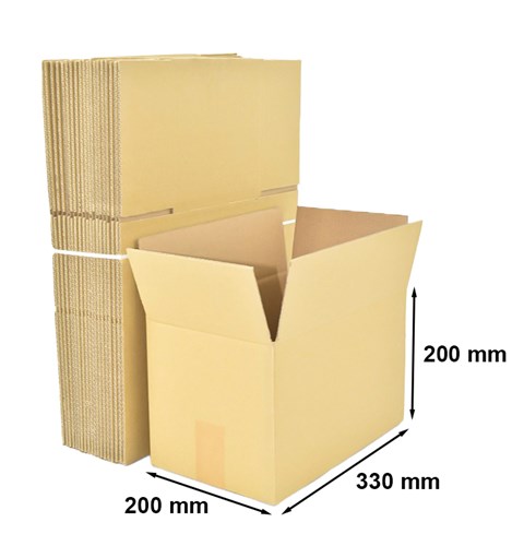 Kartony Klapowe 330x200x200mm, 10 sztuk