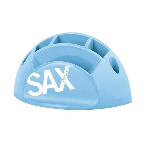Przybornik biur. SAX 6 komór j. niebieski