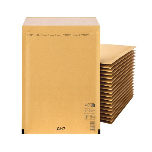 Koperty bąbelkowe VP G17 - karton 100szt Brązowe