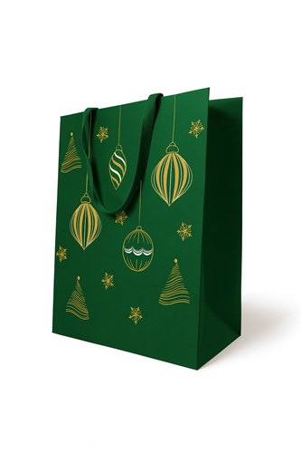 torba prezentowa, torba kraft, torba świąteczna, torba zielona, torba papierowa