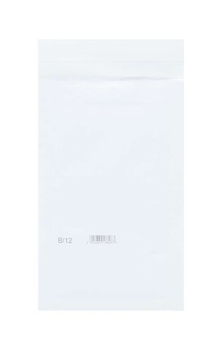 Biała, papierowa koperta z wypełnieniem bąbelkowym o formacie B12 z paskiem samoklejącym