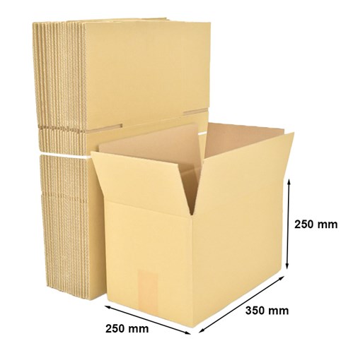 Kartony Klapowe 350x250x250mm, 100 sztuk