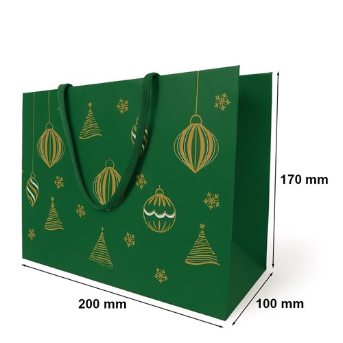 torba prezentowa, torba kraft, torba świąteczna, torba zielona, torba papierowa