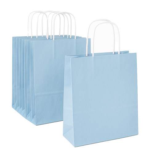 Pakiet - Torba papierowa na prezent 180x80x225 PASTELOWY NIEB. 10 szt