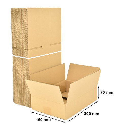 Kartony klapowe 300x150x70mm, 100 sztuk
