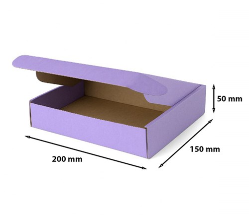 Pudełko ozdobne 200x150x50 mm fioletowe – na prezent