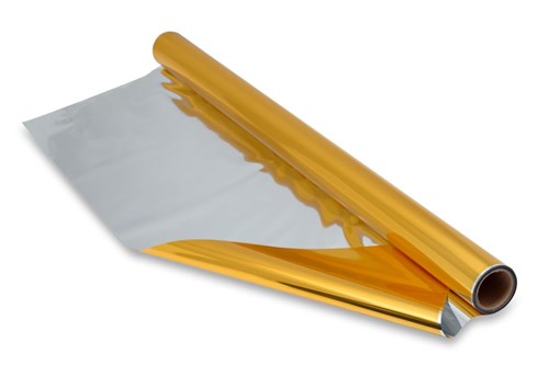 Arkusz folii metalizowanej w kolorze złotym i wymiarach 70x100cm 