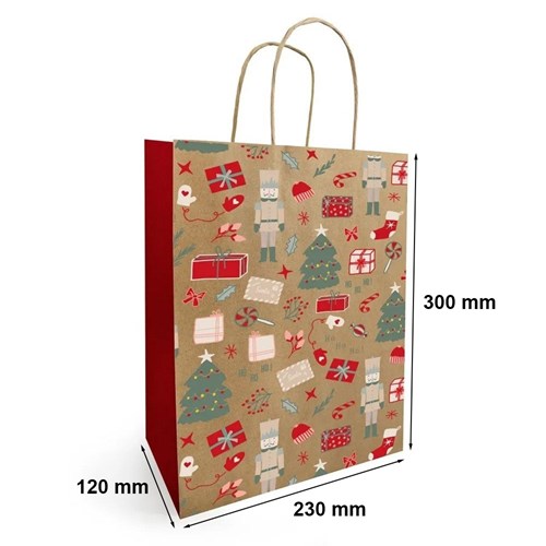 Torba papierowa 230x120x300mm NOELLA NATURAL