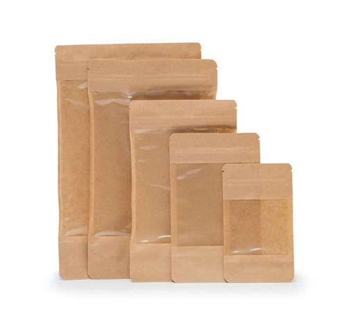 Doypack JAPAN KRAFT 1000ml Duże Okno - 25 szt.