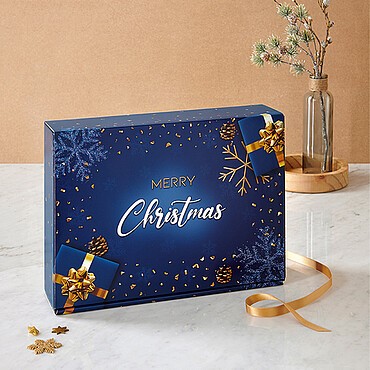 Karton świąteczny na 2 wina MERRYCHRISTMAS 360x192x93mm