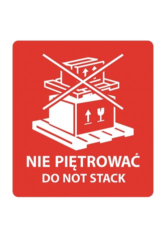 Naklejka NIE PIĘTROWAĆ 100x100mm - 100szt