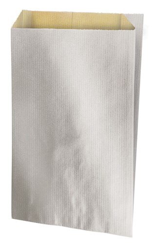 Torebka fałdowa srebrna KRAFT SILVER 160x270+80mm - 1 szt.