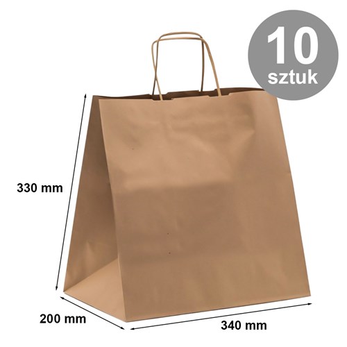 Torba brązowa gładka